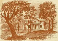 An illustration from The architecture of country houses : including designs for cottages, farm houses, and villas, with remarks on interiors, furniture, and the best modes of warming and ventilating (1851)