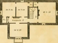 An illustration from The architecture of country houses : including designs for cottages, farm houses, and villas, with remarks on interiors, furniture, and the best modes of warming and ventilating (1851)