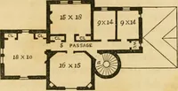 An illustration from The architecture of country houses : including designs for cottages, farm houses, and villas, with remarks on interiors, furniture, and the best modes of warming and ventilating (1851)