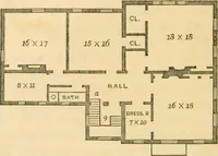 An illustration from The architecture of country houses : including designs for cottages, farm houses, and villas, with remarks on interiors, furniture, and the best modes of warming and ventilating (1851)