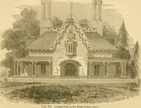 Picture 106 of 248 from The architecture of country houses : including designs for cottages, farm houses, and villas, with remarks on interiors, furniture, and the best modes of warming and ventilating (1851), leaf 355
