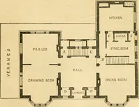 An illustration from The architecture of country houses : including designs for cottages, farm houses, and villas, with remarks on interiors, furniture, and the best modes of warming and ventilating (1851)