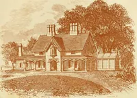An illustration from The architecture of country houses : including designs for cottages, farm houses, and villas, with remarks on interiors, furniture, and the best modes of warming and ventilating (1851)