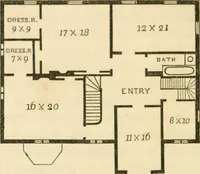 An illustration from The architecture of country houses : including designs for cottages, farm houses, and villas, with remarks on interiors, furniture, and the best modes of warming and ventilating (1851)