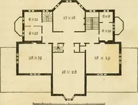 An illustration from The architecture of country houses : including designs for cottages, farm houses, and villas, with remarks on interiors, furniture, and the best modes of warming and ventilating (1851)