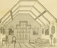An illustration from The architecture of country houses : including designs for cottages, farm houses, and villas, with remarks on interiors, furniture, and the best modes of warming and ventilating (1851)