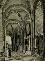An illustration from Medieval architecture, its origins and development, with lists of monuments and bibliographies (1909)