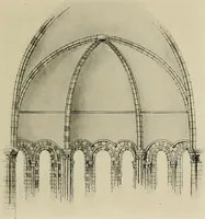 An illustration from Medieval architecture, its origins and development, with lists of monuments and bibliographies (1909)