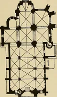 An illustration from Medieval architecture, its origins and development, with lists of monuments and bibliographies (1909)