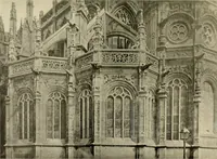 An illustration from Medieval architecture, its origins and development, with lists of monuments and bibliographies (1909)