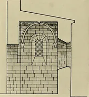An illustration from Medieval architecture, its origins and development, with lists of monuments and bibliographies (1909)