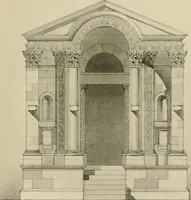 An illustration from Medieval architecture, its origins and development, with lists of monuments and bibliographies (1909)