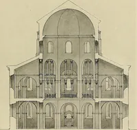 An illustration from Medieval architecture, its origins and development, with lists of monuments and bibliographies (1909)
