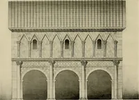 An illustration from Medieval architecture, its origins and development, with lists of monuments and bibliographies (1909)