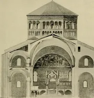 An illustration from Medieval architecture, its origins and development, with lists of monuments and bibliographies (1909)