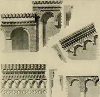 An illustration from Medieval architecture, its origins and development, with lists of monuments and bibliographies (1909)