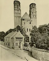 An illustration from Medieval architecture, its origins and development, with lists of monuments and bibliographies (1909)