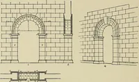 An illustration from Medieval architecture, its origins and development, with lists of monuments and bibliographies (1909)