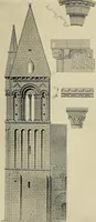 An illustration from Medieval architecture, its origins and development, with lists of monuments and bibliographies (1909)