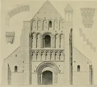 An illustration from Medieval architecture, its origins and development, with lists of monuments and bibliographies (1909)