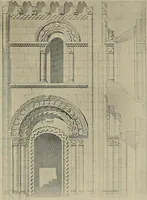 An illustration from Medieval architecture, its origins and development, with lists of monuments and bibliographies (1909)