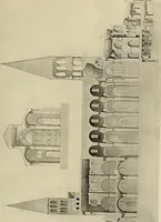 An illustration from Medieval architecture, its origins and development, with lists of monuments and bibliographies (1909)