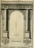 An illustration from Cours d'architecture qui comprend les ordres de Vignole : avec des commentaires, les figures & descriptions de ses plus beaux bâtimens, & de ceux de Michel-Ange : plusieurs nouveaux desseins, ornemens & préceptes concernant la distribution, la décoration ... & tout ce qui regarde l'art de bâtir : avec une ample explication par ordre alphabetique de tous les termes (1693)