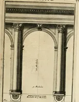 An illustration from Cours d'architecture qui comprend les ordres de Vignole : avec des commentaires, les figures & descriptions de ses plus beaux bâtimens, & de ceux de Michel-Ange : plusieurs nouveaux desseins, ornemens & préceptes concernant la distribution, la décoration ... & tout ce qui regarde l'art de bâtir : avec une ample explication par ordre alphabetique de tous les termes (1693)