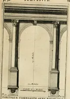 An illustration from Cours d'architecture qui comprend les ordres de Vignole : avec des commentaires, les figures & descriptions de ses plus beaux bâtimens, & de ceux de Michel-Ange : plusieurs nouveaux desseins, ornemens & préceptes concernant la distribution, la décoration ... & tout ce qui regarde l'art de bâtir : avec une ample explication par ordre alphabetique de tous les termes (1693)