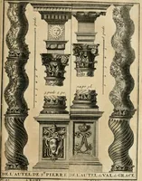 An illustration from Cours d'architecture qui comprend les ordres de Vignole : avec des commentaires, les figures & descriptions de ses plus beaux bâtimens, & de ceux de Michel-Ange : plusieurs nouveaux desseins, ornemens & préceptes concernant la distribution, la décoration ... & tout ce qui regarde l'art de bâtir : avec une ample explication par ordre alphabetique de tous les termes (1693)