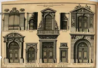 An illustration from Cours d'architecture qui comprend les ordres de Vignole : avec des commentaires, les figures & descriptions de ses plus beaux bâtimens, & de ceux de Michel-Ange : plusieurs nouveaux desseins, ornemens & préceptes concernant la distribution, la décoration ... & tout ce qui regarde l'art de bâtir : avec une ample explication par ordre alphabetique de tous les termes (1693)