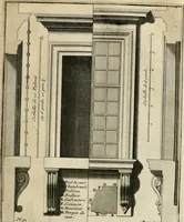 An illustration from Cours d'architecture qui comprend les ordres de Vignole : avec des commentaires, les figures & descriptions de ses plus beaux bâtimens, & de ceux de Michel-Ange : plusieurs nouveaux desseins, ornemens & préceptes concernant la distribution, la décoration ... & tout ce qui regarde l'art de bâtir : avec une ample explication par ordre alphabetique de tous les termes (1693)