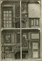 An illustration from Cours d'architecture qui comprend les ordres de Vignole : avec des commentaires, les figures & descriptions de ses plus beaux bâtimens, & de ceux de Michel-Ange : plusieurs nouveaux desseins, ornemens & préceptes concernant la distribution, la décoration ... & tout ce qui regarde l'art de bâtir : avec une ample explication par ordre alphabetique de tous les termes (1693)