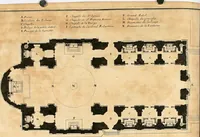 An illustration from Cours d'architecture qui comprend les ordres de Vignole : avec des commentaires, les figures & descriptions de ses plus beaux bâtimens, & de ceux de Michel-Ange : plusieurs nouveaux desseins, ornemens & préceptes concernant la distribution, la décoration ... & tout ce qui regarde l'art de bâtir : avec une ample explication par ordre alphabetique de tous les termes (1693)