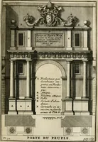 An illustration from Cours d'architecture qui comprend les ordres de Vignole : avec des commentaires, les figures & descriptions de ses plus beaux bâtimens, & de ceux de Michel-Ange : plusieurs nouveaux desseins, ornemens & préceptes concernant la distribution, la décoration ... & tout ce qui regarde l'art de bâtir : avec une ample explication par ordre alphabetique de tous les termes (1693)