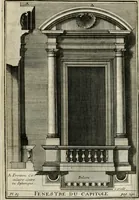 An illustration from Cours d'architecture qui comprend les ordres de Vignole : avec des commentaires, les figures & descriptions de ses plus beaux bâtimens, & de ceux de Michel-Ange : plusieurs nouveaux desseins, ornemens & préceptes concernant la distribution, la décoration ... & tout ce qui regarde l'art de bâtir : avec une ample explication par ordre alphabetique de tous les termes (1693)
