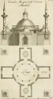 Picture 31 of 37 from Grotesque architecture, or, Rural amusement : consisting of plans, elevations, and sections, for huts, retreats, summer and winter hermitages, terminaries, Chinese, Gothic, and natural grottos, cascades, baths, mosques, Moresque pavilions, grotesque and rustic seats, green-houses, &c. many of which may be executed with flints, irregular sotnes, rude branches, and roots of trees : the whole containing twenty-eight new designs, with scales to each : to which is added, an explanation, with the methods of executing them (1815), leaf 54