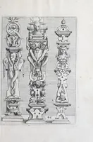 An illustration from Architectvra, oder, Verzeichnuss allerhand Eynfassungen an Thüren, Fenstern vnd Decken : u. sehr nützlich vnnd dienlich allen Mahlern, Bildthawern, Steinmetzen, Schreinern, vnd andern Liebhabern dieser Kunst (1609)