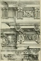 An illustration from Architectvra, vonn Ausstheijlung der fünff Seülen, vnd aller darausz folder Kunst vnd Arbeit von Festern, Camin, Thürgerichten, Portale, Bruñen vnd Epitaphie (1612)