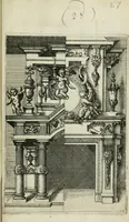 An illustration from Architectvra, vonn Ausstheijlung der fünff Seülen, vnd aller darausz folder Kunst vnd Arbeit von Festern, Camin, Thürgerichten, Portale, Bruñen vnd Epitaphie (1612)