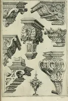 An illustration from Architectvra, vonn Ausstheijlung der fünff Seülen, vnd aller darausz folder Kunst vnd Arbeit von Festern, Camin, Thürgerichten, Portale, Bruñen vnd Epitaphie (1612)