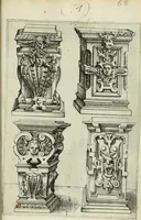 An illustration from Architectvra, vonn Ausstheijlung der fünff Seülen, vnd aller darausz folder Kunst vnd Arbeit von Festern, Camin, Thürgerichten, Portale, Bruñen vnd Epitaphie (1612)