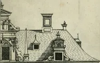 An illustration from Architectvra, vonn Ausstheijlung der fünff Seülen, vnd aller darausz folder Kunst vnd Arbeit von Festern, Camin, Thürgerichten, Portale, Bruñen vnd Epitaphie (1612)