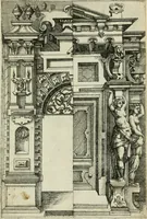 Picture 88 of 89 from Architectvra, vonn Ausstheijlung der fünff Seülen, vnd aller darausz folder Kunst vnd Arbeit von Festern, Camin, Thürgerichten, Portale, Bruñen vnd Epitaphie (1612), leaf 172