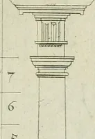 An illustration from Architectvra, vonn Ausstheijlung der fünff Seülen, vnd aller darausz folder Kunst vnd Arbeit von Festern, Camin, Thürgerichten, Portale, Bruñen vnd Epitaphie (1612)