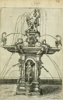 An illustration from Architectvra, vonn Ausstheijlung der fünff Seülen, vnd aller darausz folder Kunst vnd Arbeit von Festern, Camin, Thürgerichten, Portale, Bruñen vnd Epitaphie (1612)