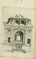 An illustration from Architectvra, vonn Ausstheijlung der fünff Seülen, vnd aller darausz folder Kunst vnd Arbeit von Festern, Camin, Thürgerichten, Portale, Bruñen vnd Epitaphie (1612)