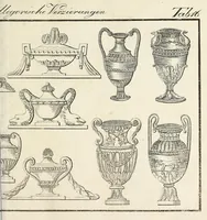 An illustration from Architektonisch-mythologische Kunst-Sammlung : ein Modell und Taschenbuch für Stein- und Bildhauer, Töpfer Gürttler und Eisengiesser, so wie auch für Tüncher und Stukaturer (1829)