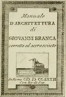 Picture 1 of 31 from Manuale d'architettura di Giovanni Branca (1772), leaf 4