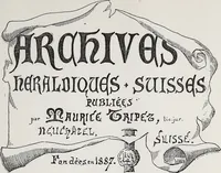 An illustration from Archives héraldiques suisses. Schweizer archiv für heraldik (1890)